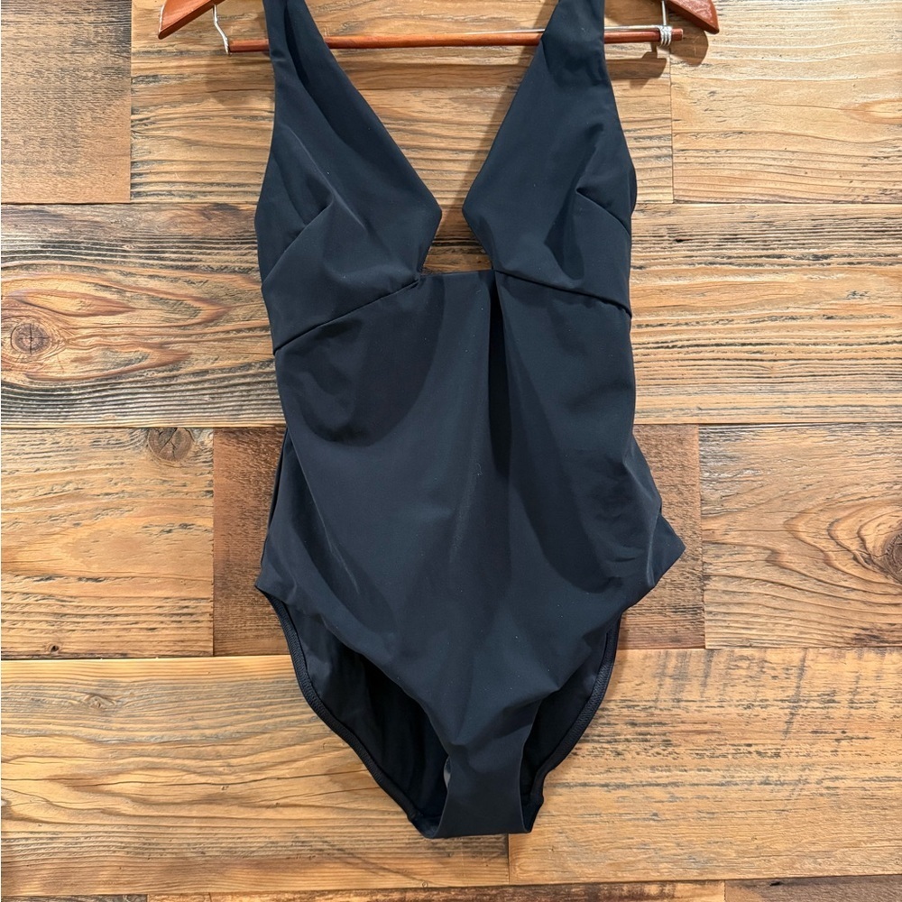 ZIMMERMAN**2025 Rhiannon Black One-Piece Swimwear with Plunging V-Neck - Picture 11 of 15